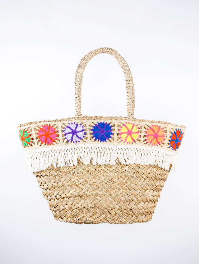 Sac couffin avec des motifs colorés